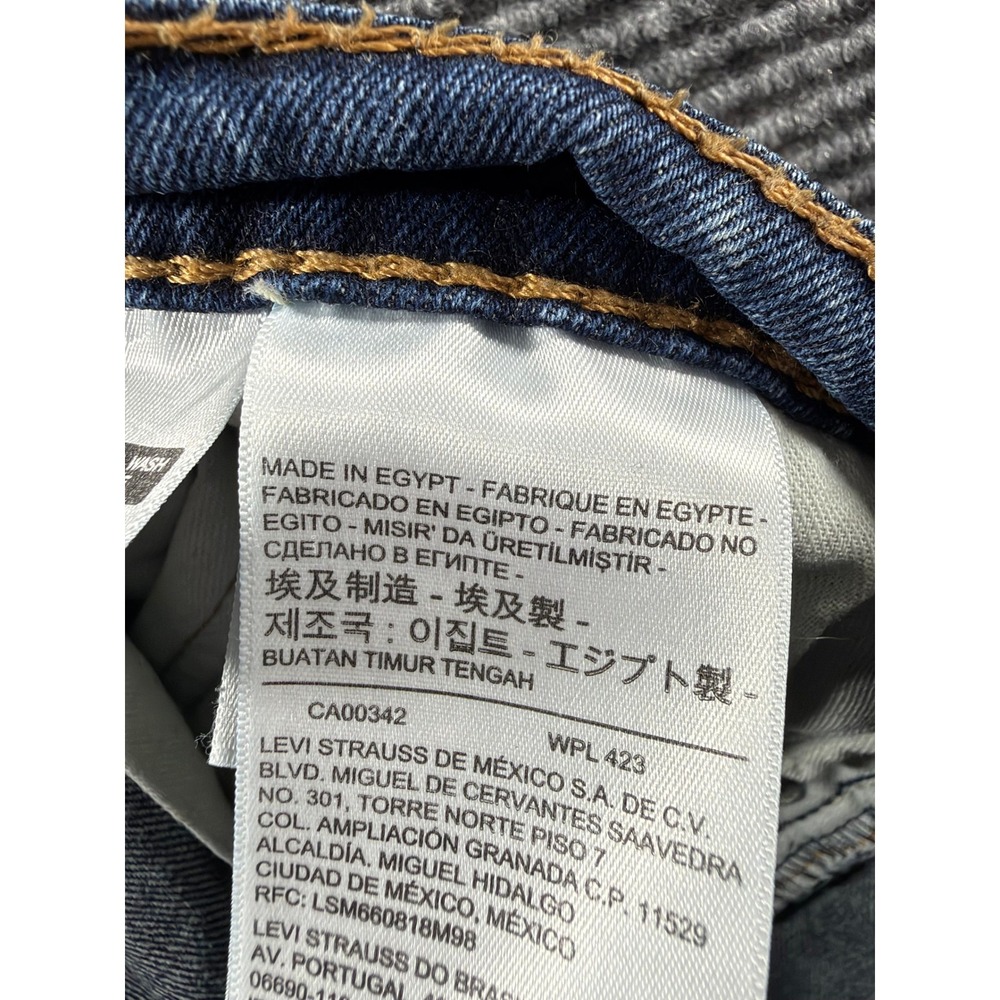 Levi's 505 Regular Fit Straight Leg Jeans Mens 36x34 Medium Wash Blue - Picture 7 of 11